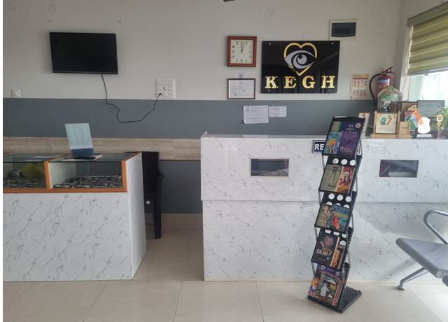 Hospital Reception Area at KEGH Best Multispeciality Hospital in Dharwad